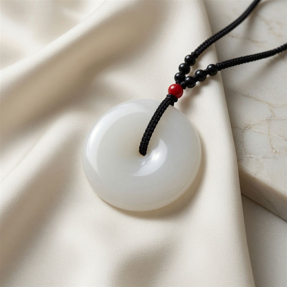 White Jade "Safety Buckle" Pendant