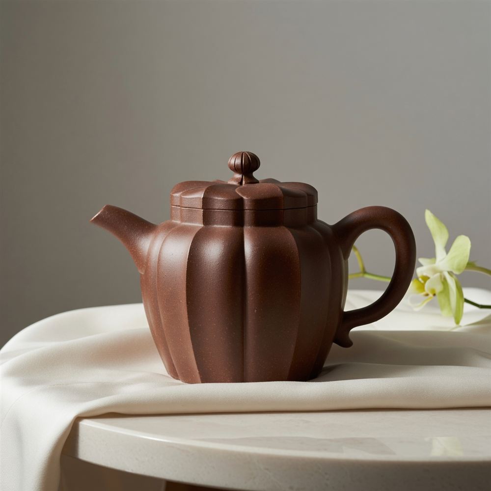 Lobed Melon Zisha Teapot