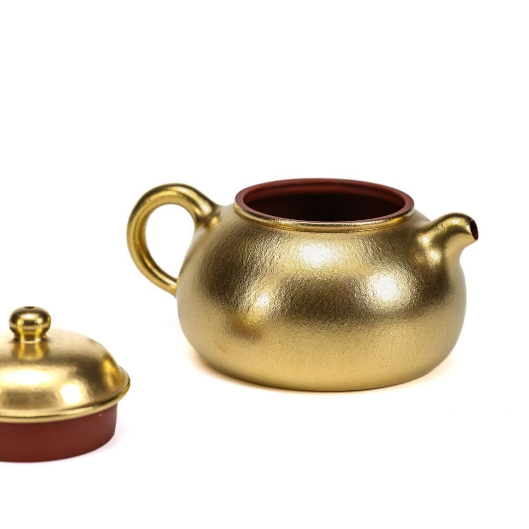 Gufa Gilded Zisha Teapot in 24K Gold