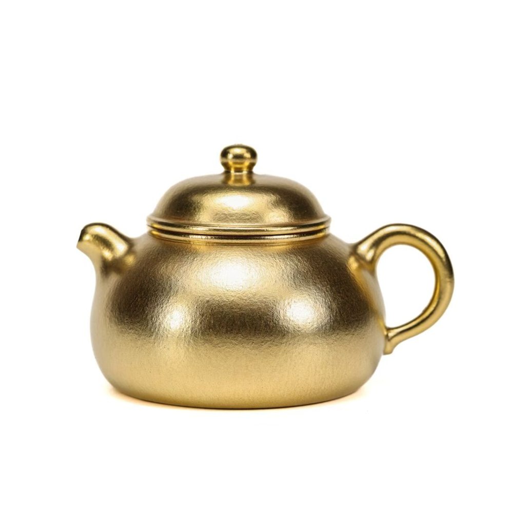 Gufa Gilded Zisha Teapot in 24K Gold